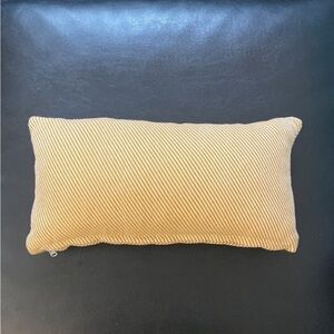 Golden Yellow Diagonal Stripe Perfect Size Pillow 8 x 16 NEW
